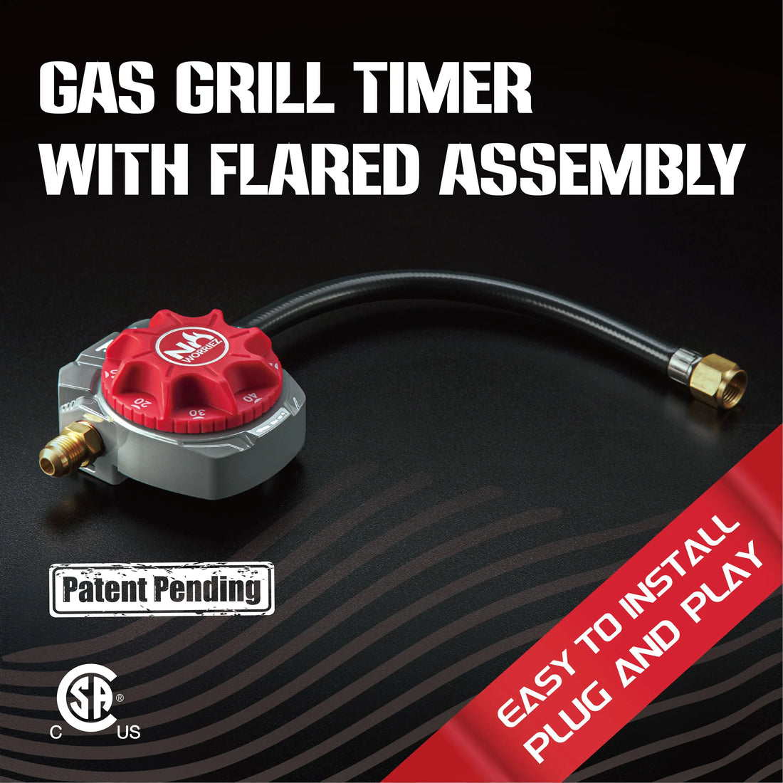 NATURAL GAS GRILL WITH NO WORRIEZ TIMER