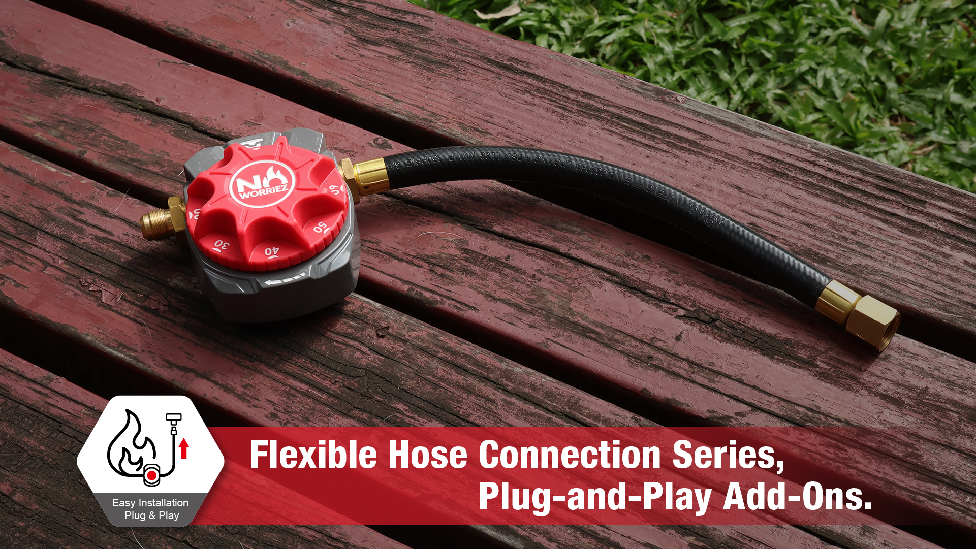 Original Gas timer flexible hose connection series plug-and-play add-ons