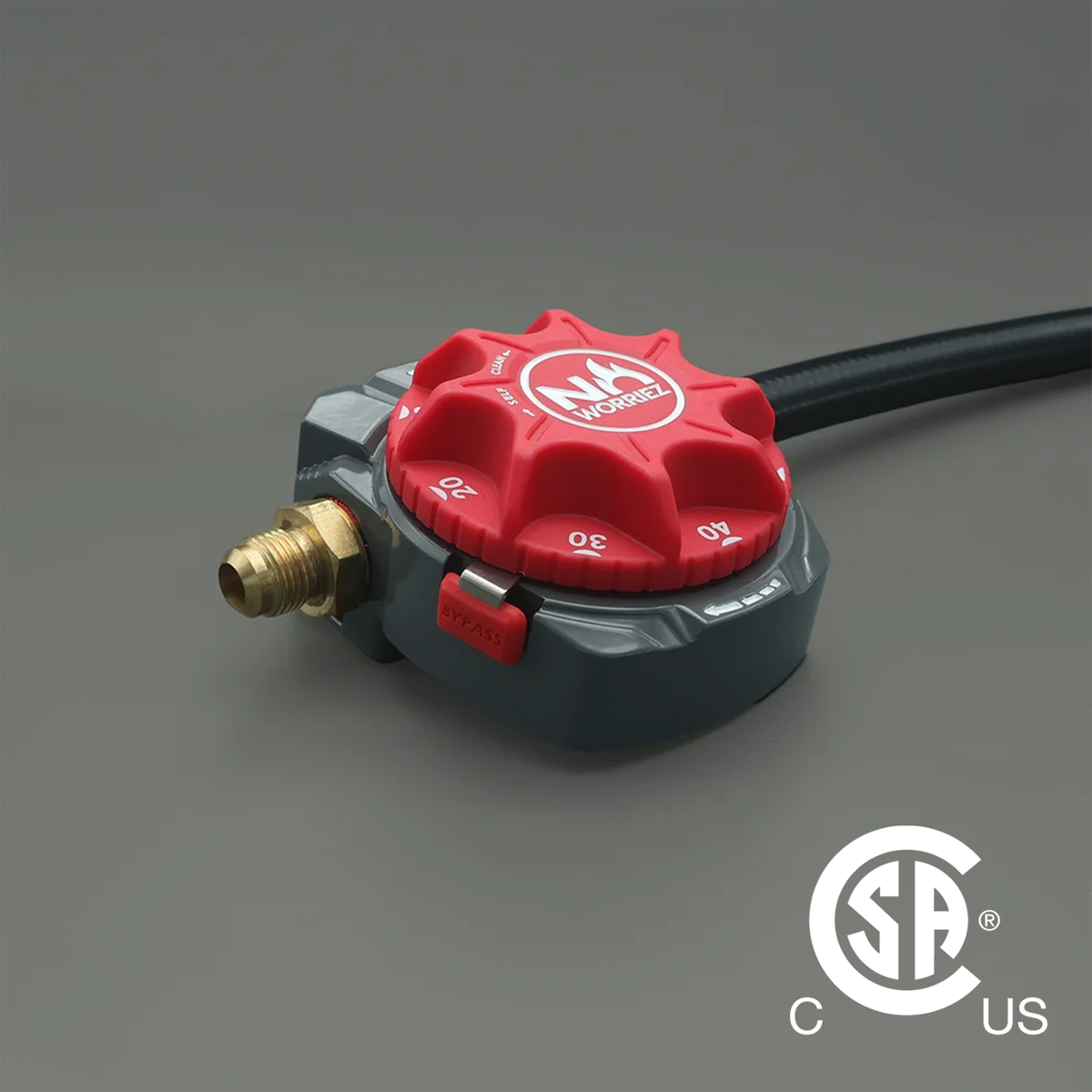 Gas Timer Duo w/Bypass, hose assembled 3/8" Flared Kit No Worriez Outdoor Grilling