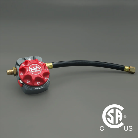 Gas Timer Duo w/Bypass, hose assembled 3/8" Flared Kit No Worriez Outdoor Grilling