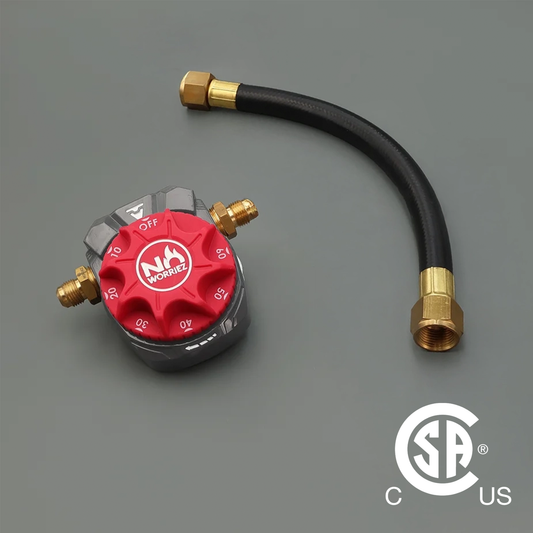 Gas Grill Shut Off Timer-With 3/8" Flared Flex Assy. No Worriez Outdoor Grilling