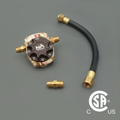 Gas Grill Shut Off Timer-With 1/2" Flared Flex Assy. No Worriez Outdoor Grilling