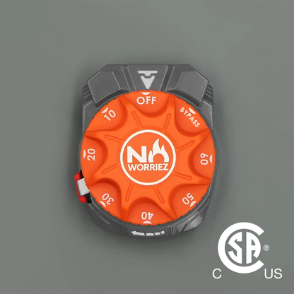 Gas Timer Commando w/Bypass function & 5 psi - 1/2" NPT Female No Worriez Outdoor Grilling