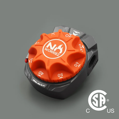 Gas Timer Commando w/Bypass function & 5 psi - 1/2" NPT Female No Worriez Outdoor Grilling