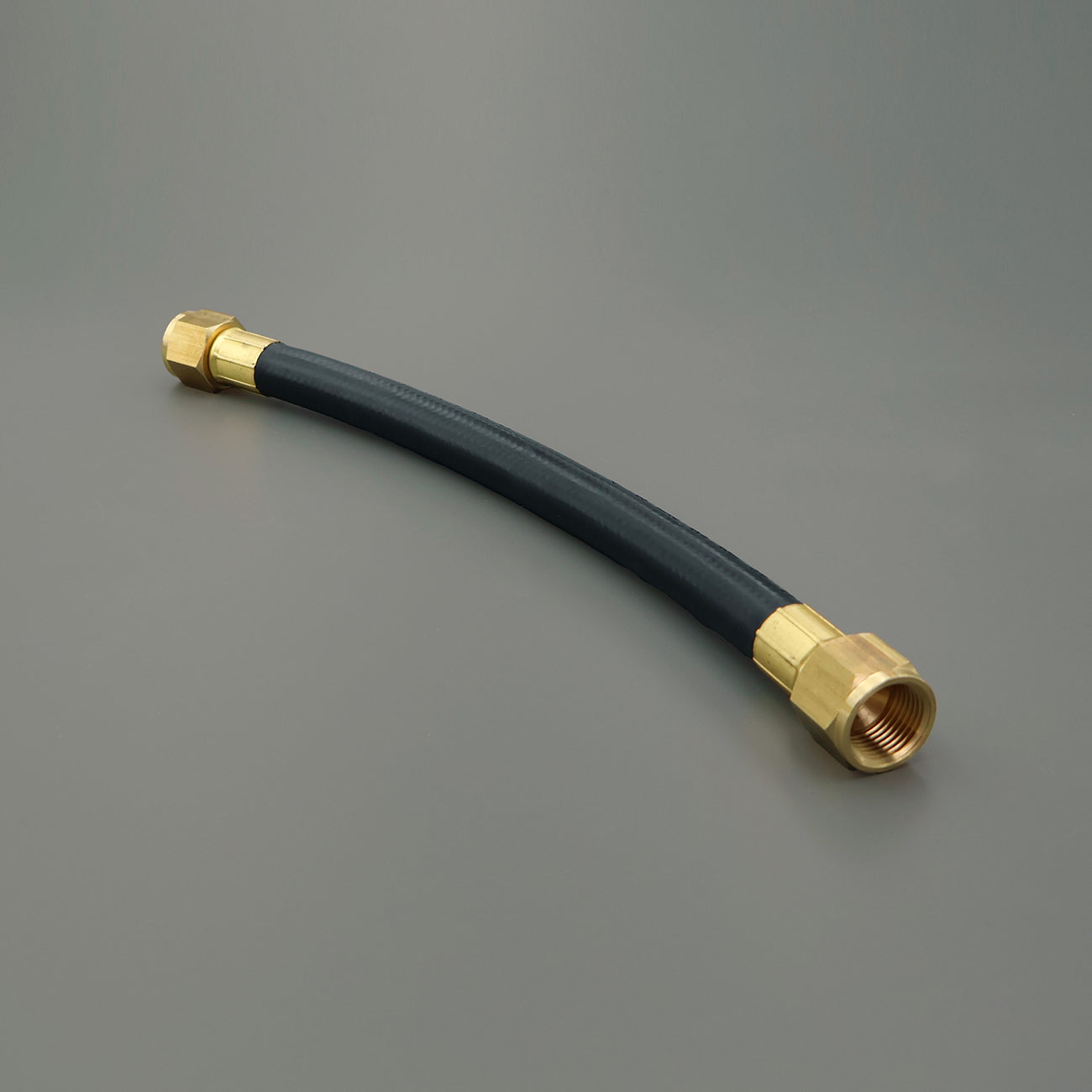 1/2" Flare Female 10" Propane Hose + 1/2" Flare Male Connector