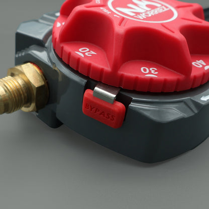 Duo assembled gas timer bypass function button