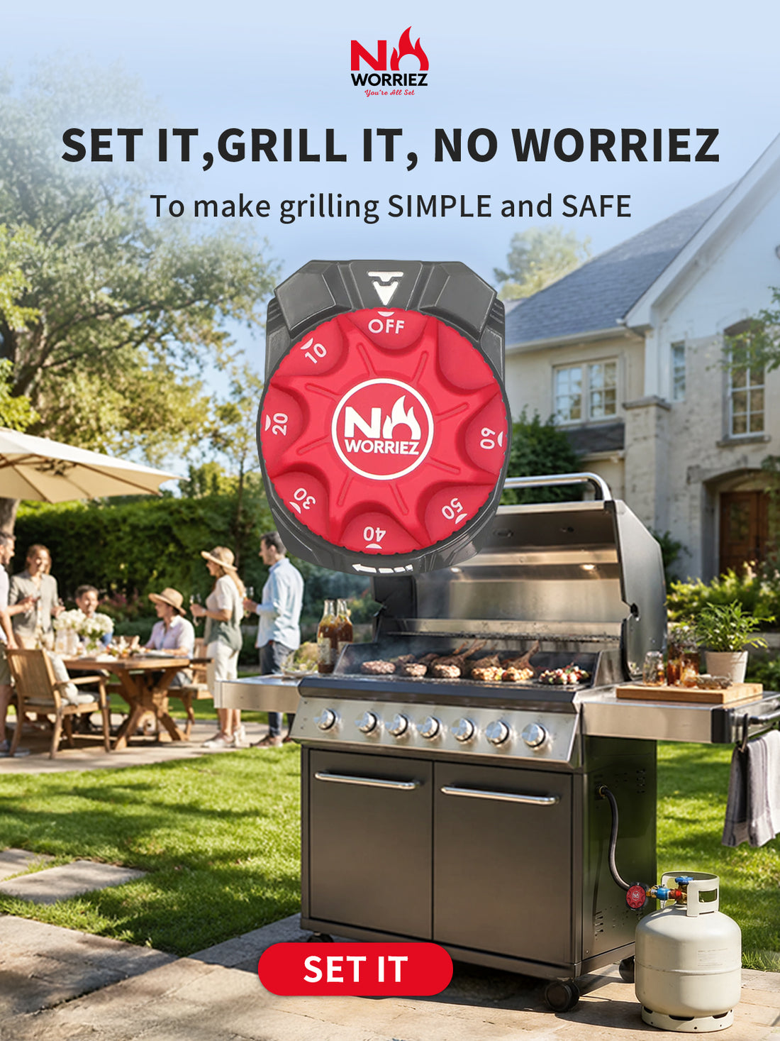 Gas Timer, Gas Grills Shut Off Timer, Propane Accessories – No Worriez ...