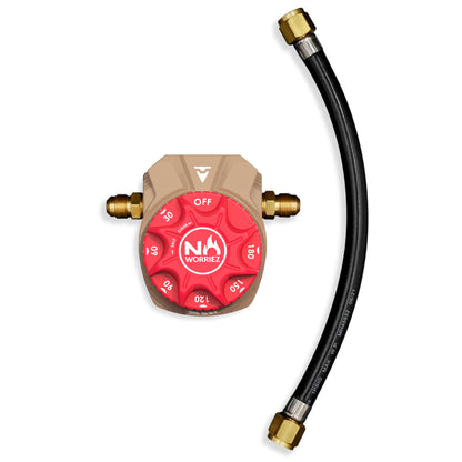 3 Hour Mechanical Gas Timer Dual 3/8″ Male Flare ASSY. Kit (Golden Beige / Origin)