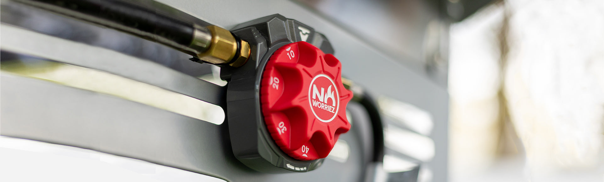 No Worriez gas timer attached to gas grills picture