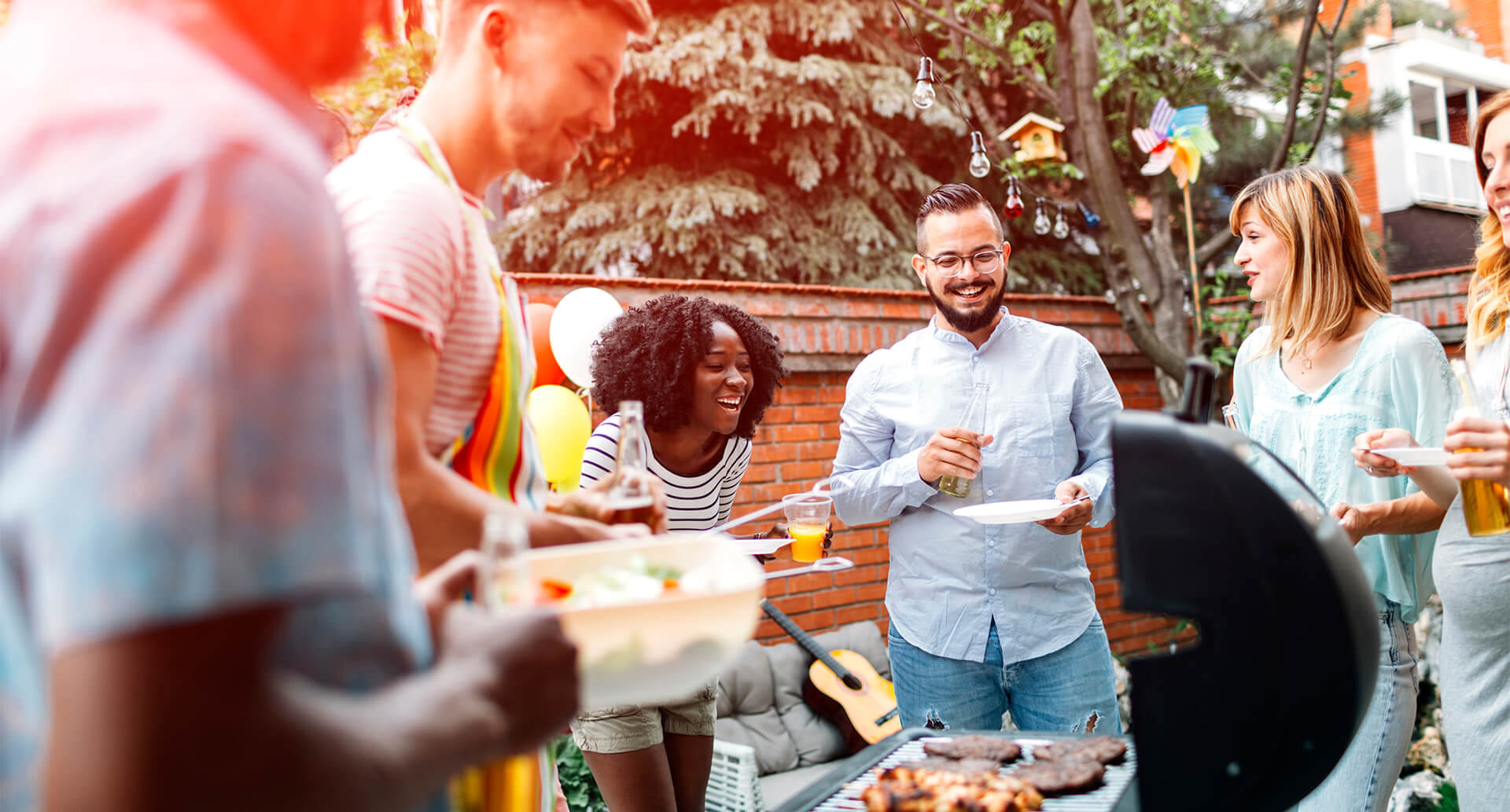 backyard grilling party image 